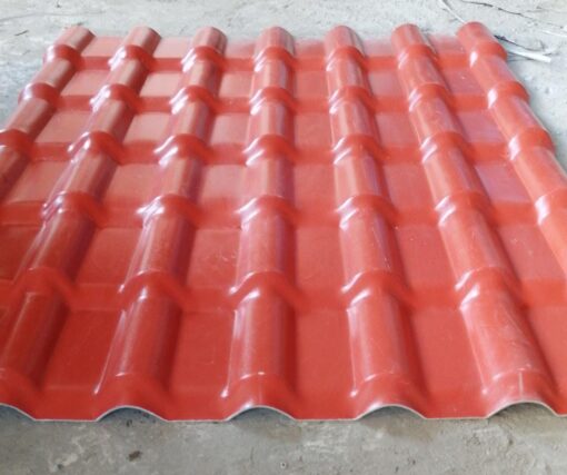 4002 - لوح قرميد برتقالي 4 طبقات PVC (1.04ْX5.50) البيع باللوح